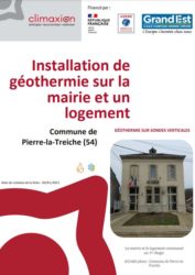 Installation de géothermie sur la mairie et un logement à Pierre la Treiche
